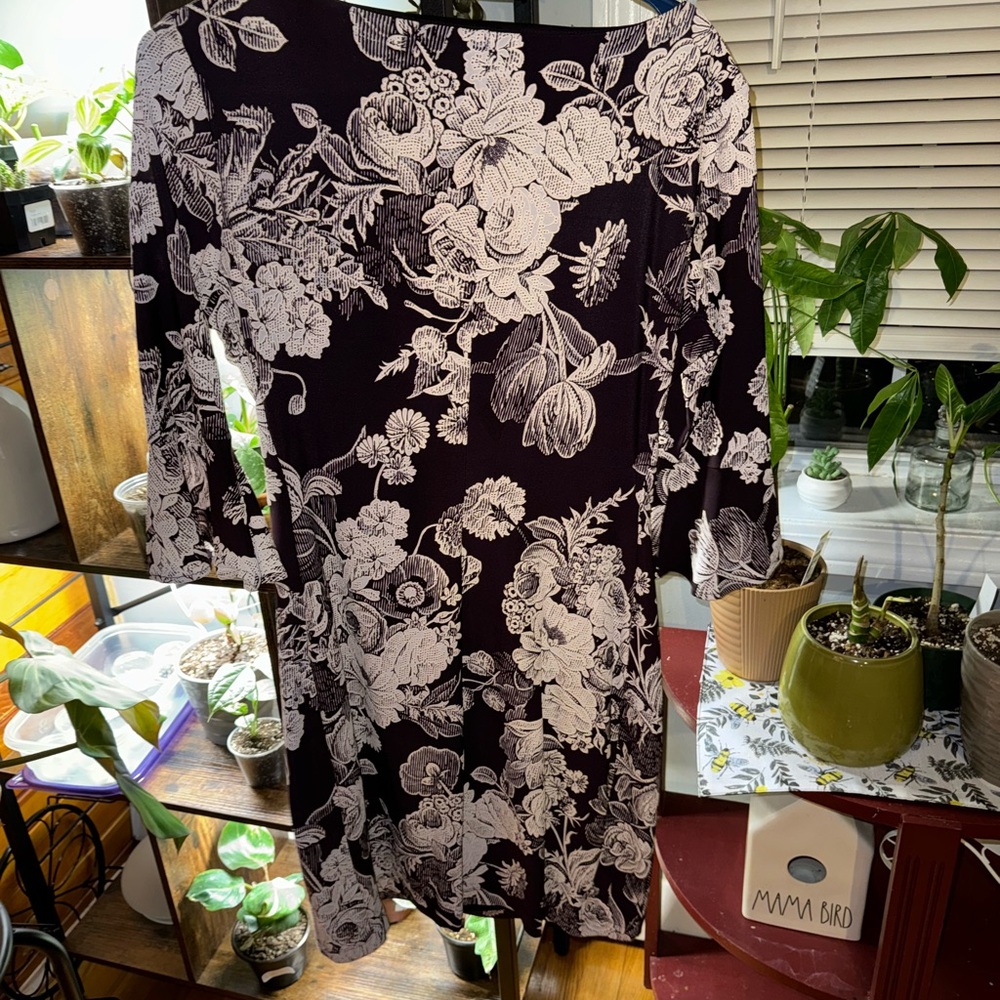 Plum and white Anne Klein dress